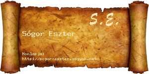 Sógor Eszter névjegykártya